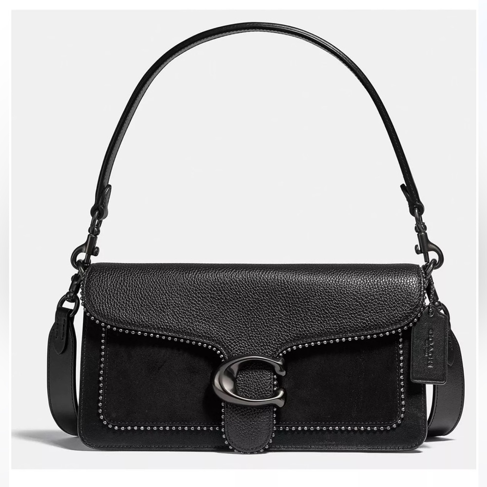 EEUC Coach Tabby Leather Shoulder Bag 26 with Beadchain